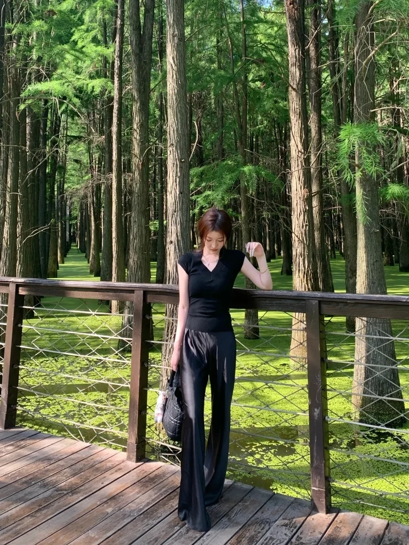 Sang trọng tinh tế cùng quần culottes lụa cao cấp