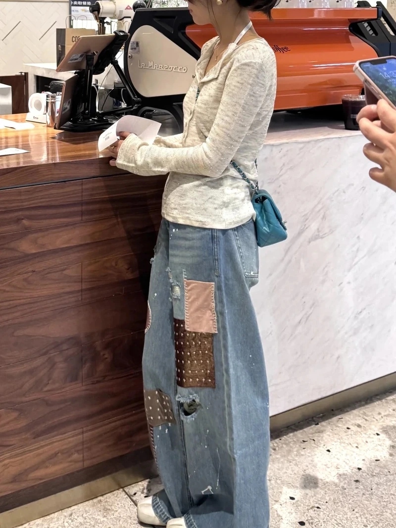 Chuẩn gu mới với quần jean rách phong cách hàn quốc