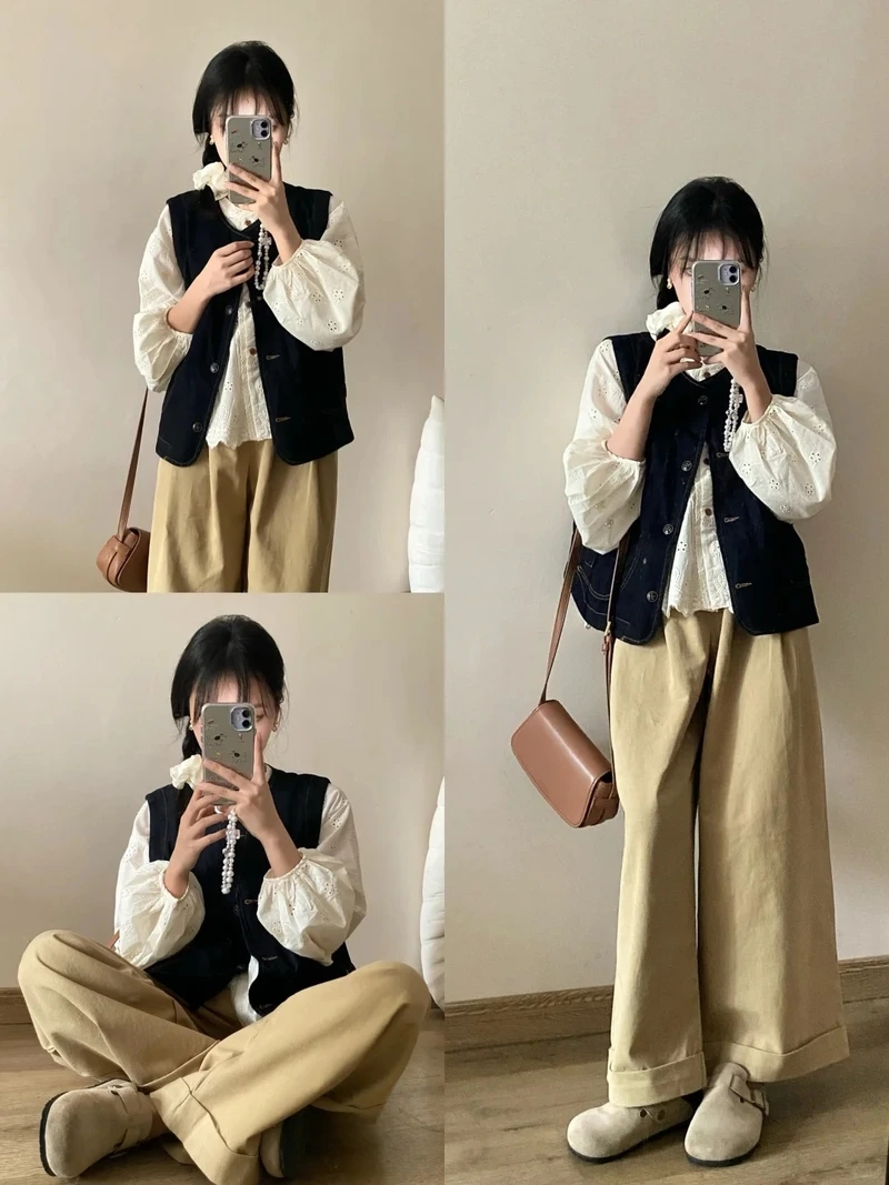 Gọn gàng hiện đại với quần kaki ống suông