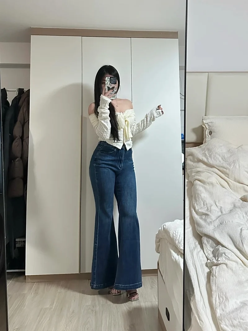 Dáng dài thanh lịch cùng quần ống loe dáng dài