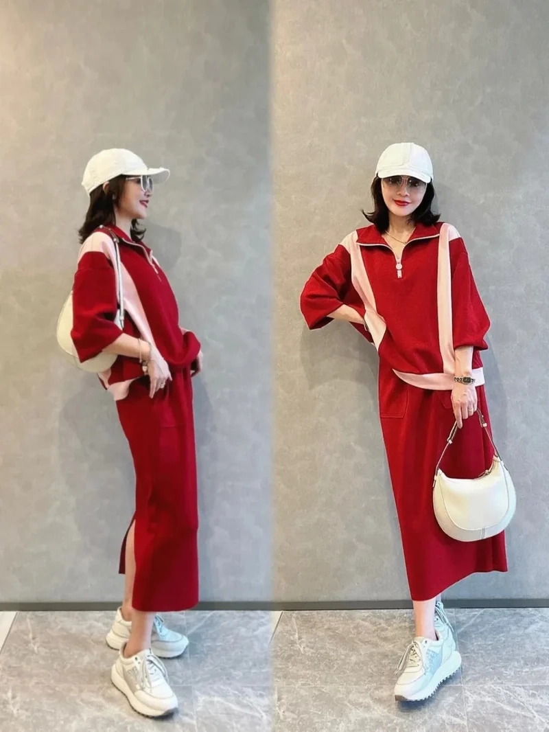 Tham khảo set đồ đỏ ảnh thực tế chuẩn màu sắc