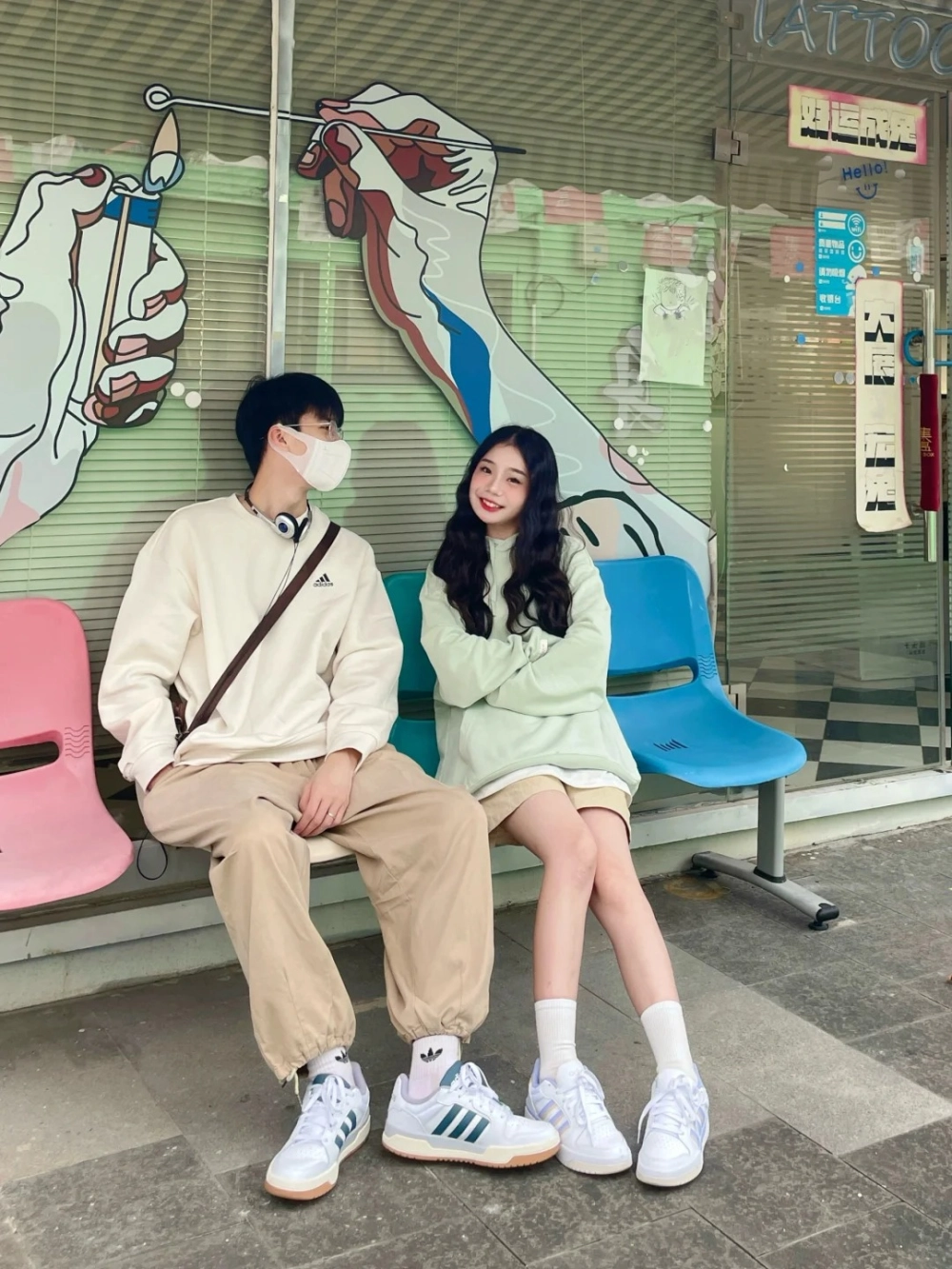 Set đồ đôi tone pastel đi biển cực chất