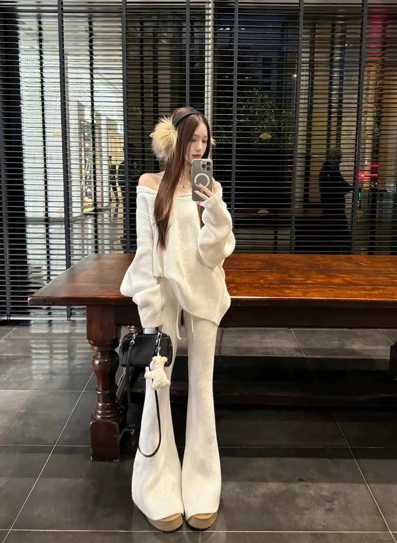 Ấm áp mùa thu đông với set len tăm mùa thu đông