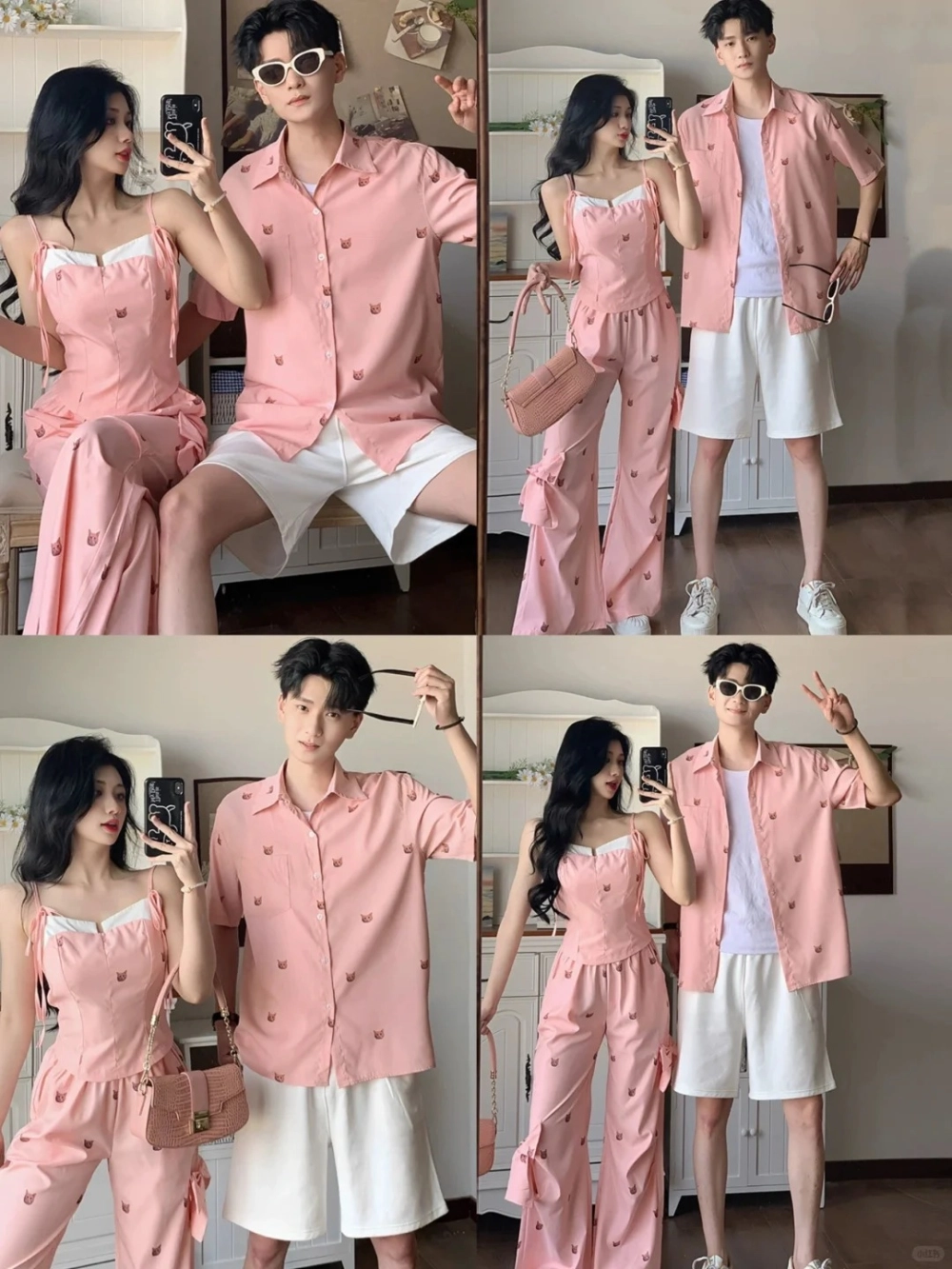 Ảnh set váy áo đôi đẹp lung linh tại quán cà phê