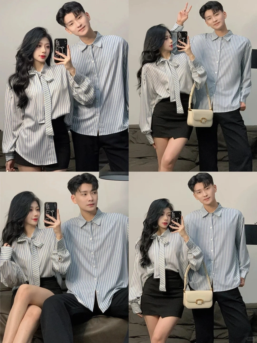 Set váy áo đôi mùa đông ấm áp bằng chất liệu nỉ