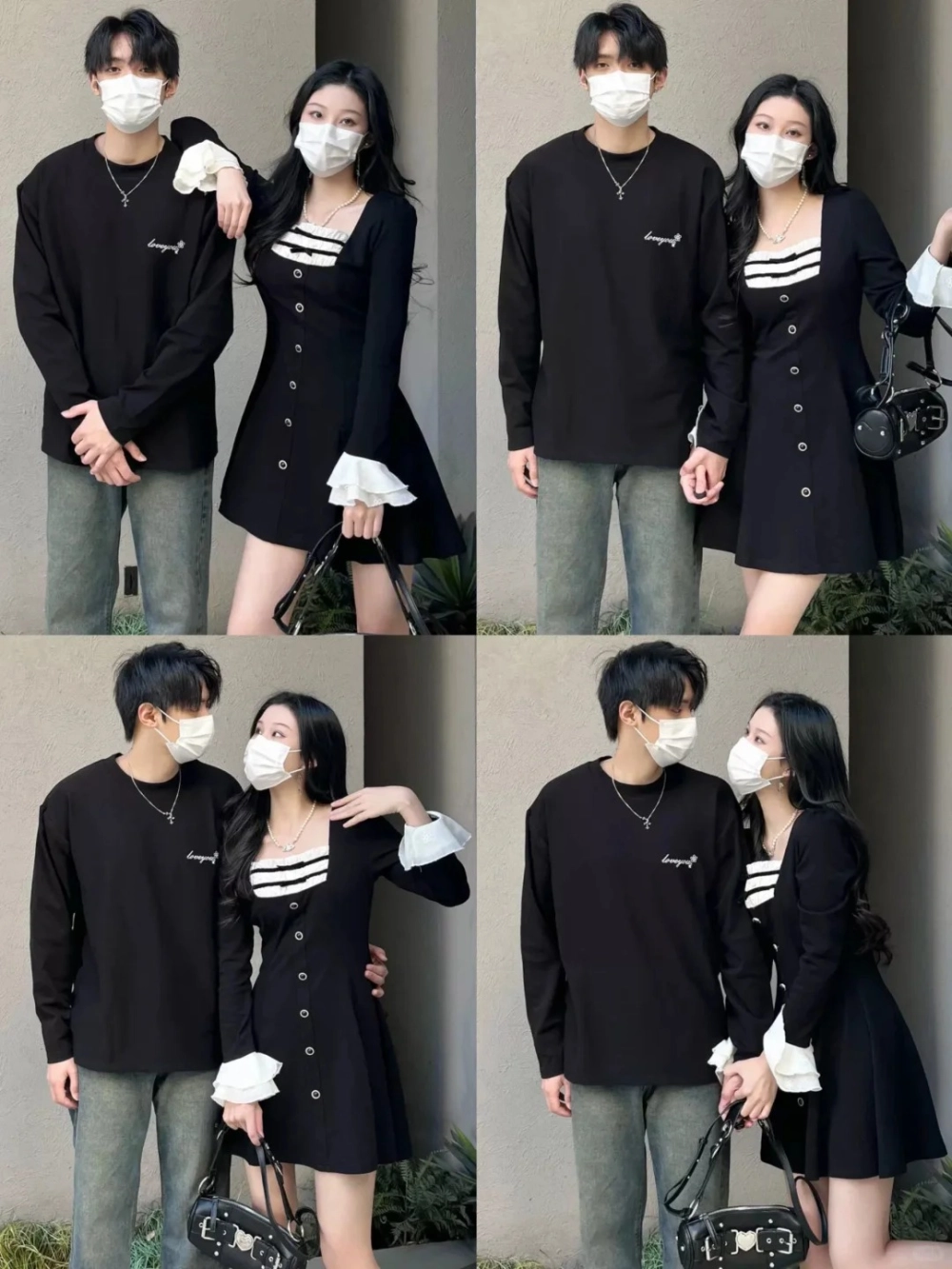 Set váy áo đôi cho cặp đôi chụp ảnh ngoại cảnh