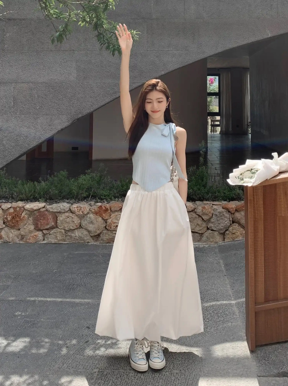 Cách mặc váy rời giúp tôn dáng hiệu quả