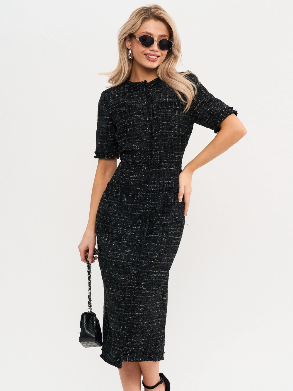 Váy dạ tweed đẹp ghi điểm bởi thiết kế tinh tế