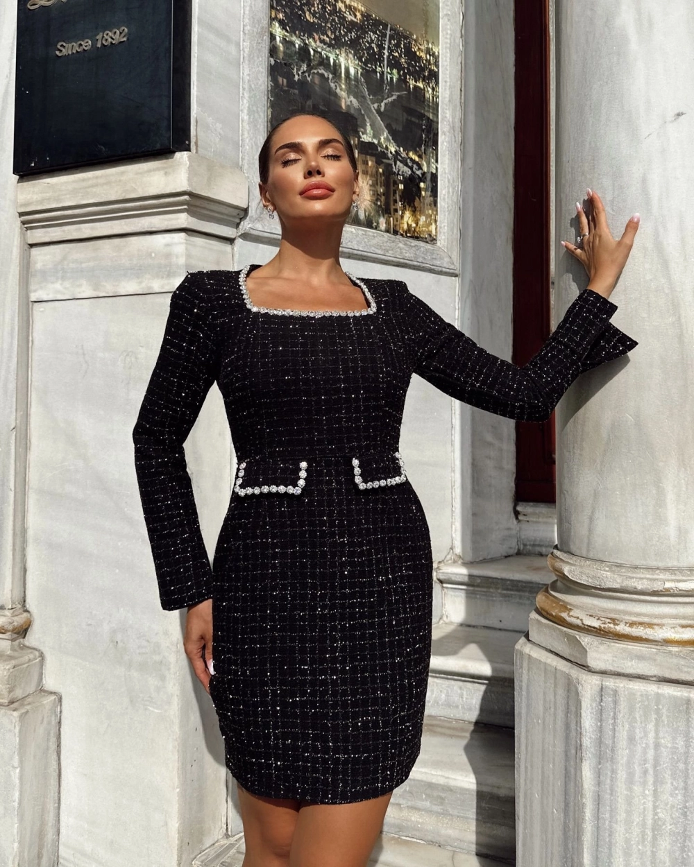 Váy dạ tweed cao cấp tôn dáng và khí chất