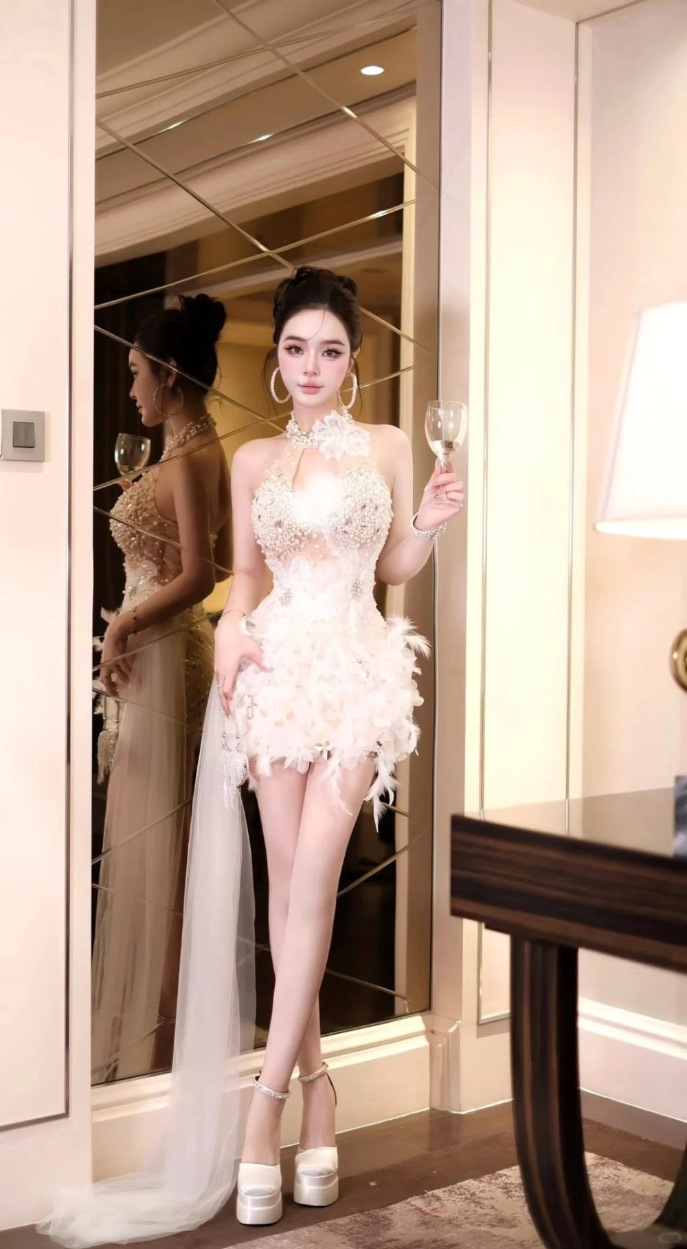 Xu hướng váy lông vũ được săn đón năm nay