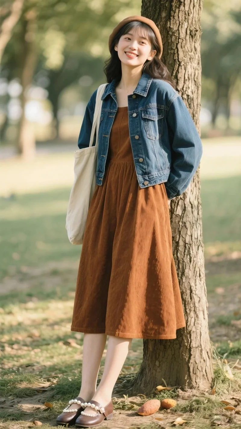 Chuẩn mùa thu đông với váy nhung tăm mùa thu đông