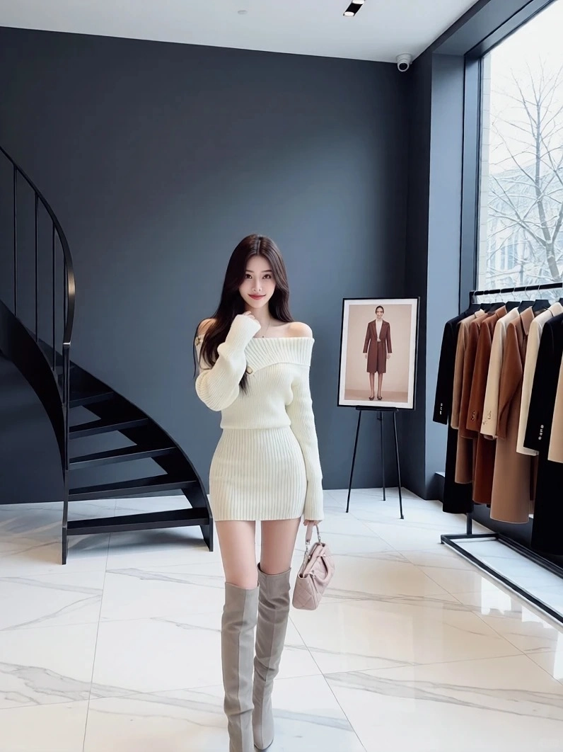 Váy trễ vai đẹp tôn dáng và làn da mịn màng