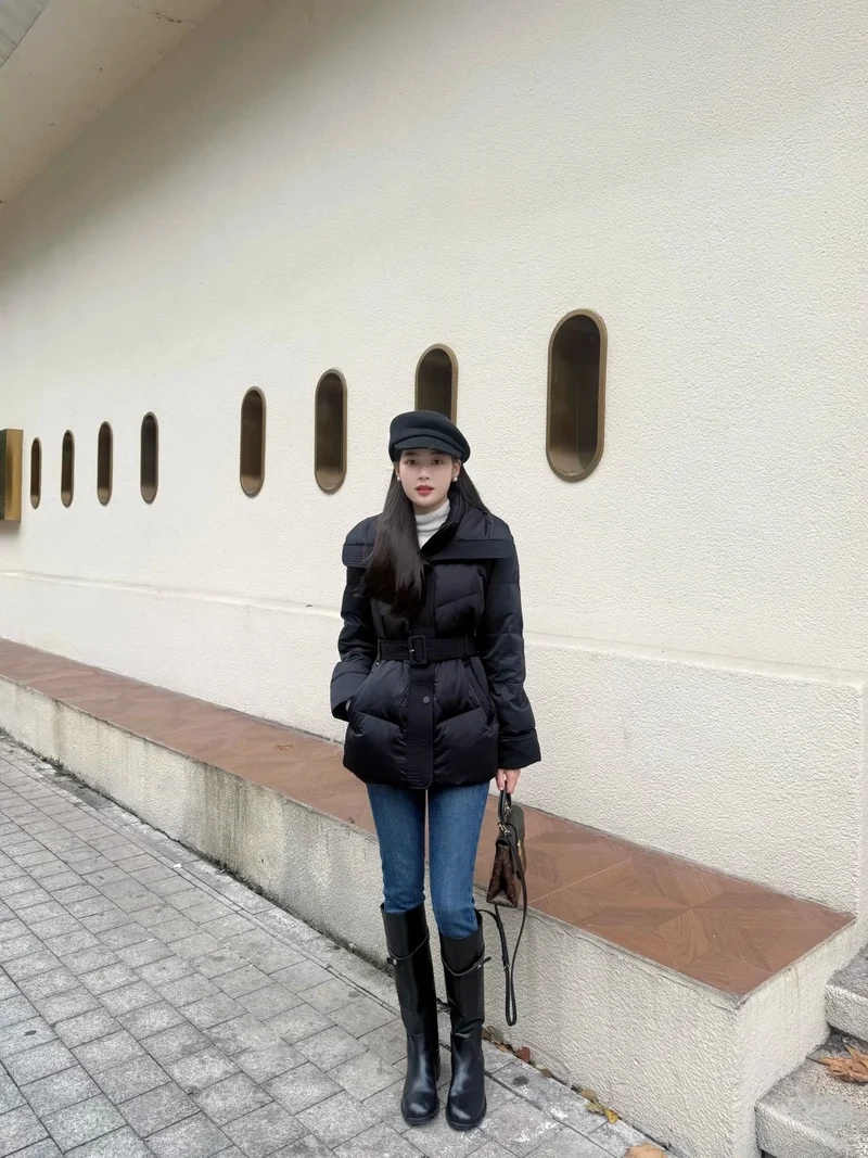 Phối đồ Tết với boot cổ cao giữ ấm dễ áp dụng