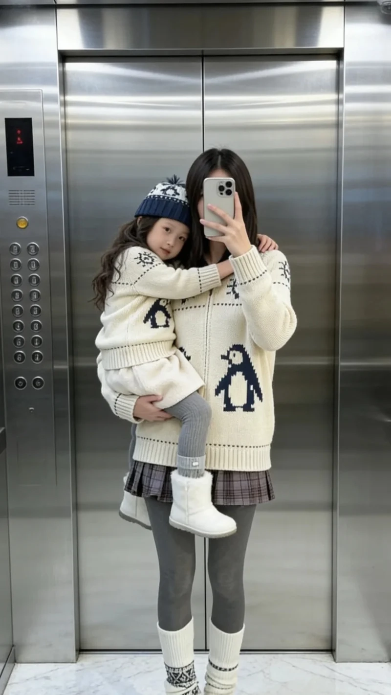 Set len đôi mẹ và bé thiết kế đồng điệu ton sur ton