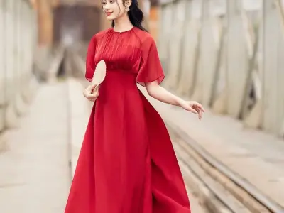 Top 50+ mẫu ảnh áo dài tay phồng cực xinh cho nàng dạo phố