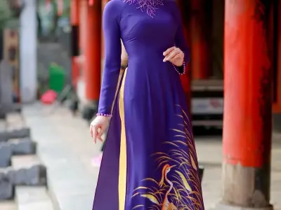 Tổng hợp những mẫu ảnh áo dài tím đẹp dịu dàng nhất năm