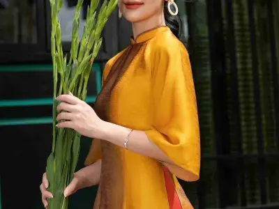 Những bộ ảnh áo dài vàng đẹp dịu dàng và duyên dáng nhất
