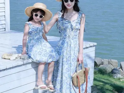 62+ kiểu váy maxi mẹ và bé đi biển giúp cả hai tỏa sáng