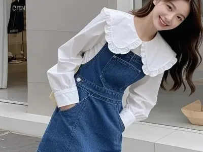 54 mẫu váy yếm jean cực xinh cho nàng dạo phố trẻ trung