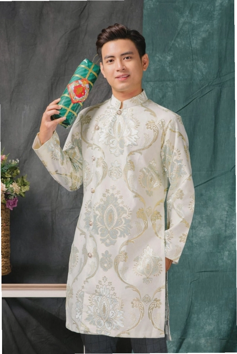 Áo dài cách tân nam tay raglan, tạo điểm nhấn độc đáo và sự thoải mái khi vận động