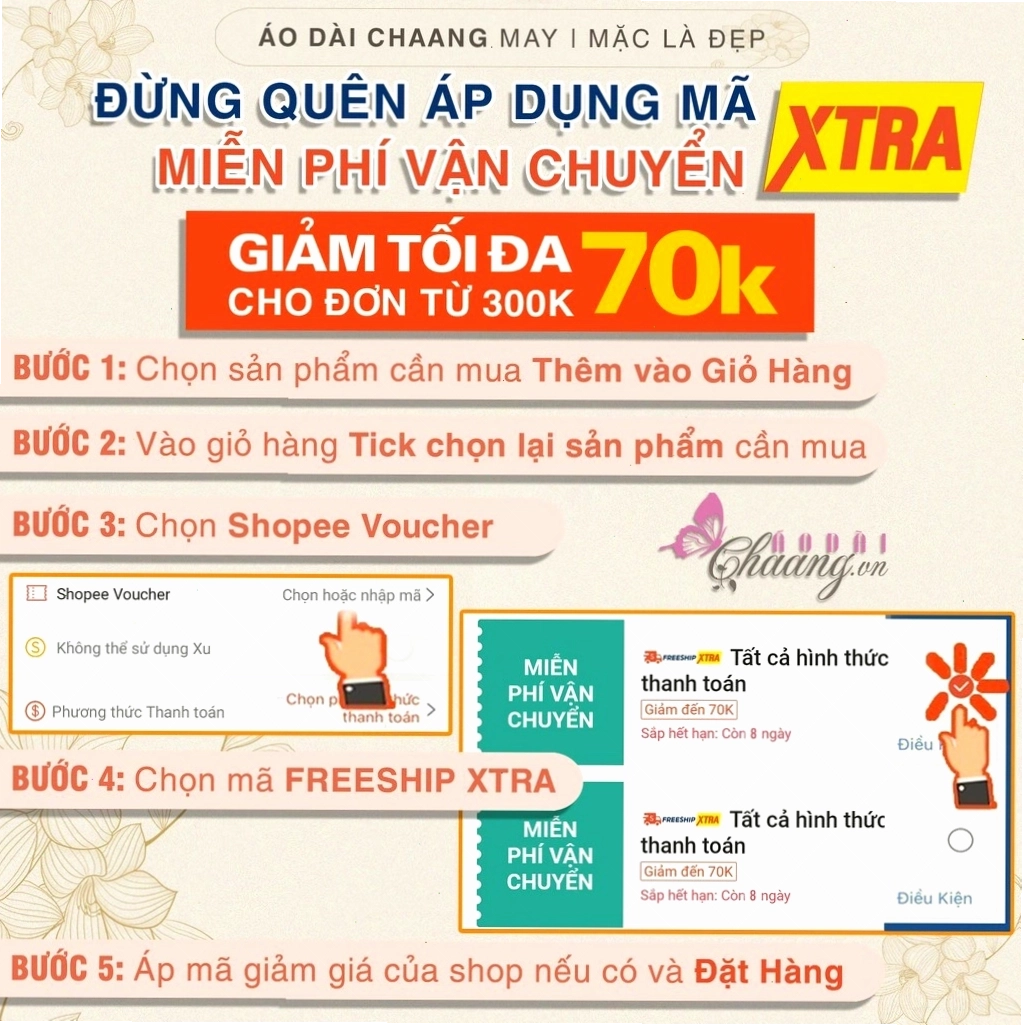 Áo dài nhung cổ yếm dáng suông tay lỡ