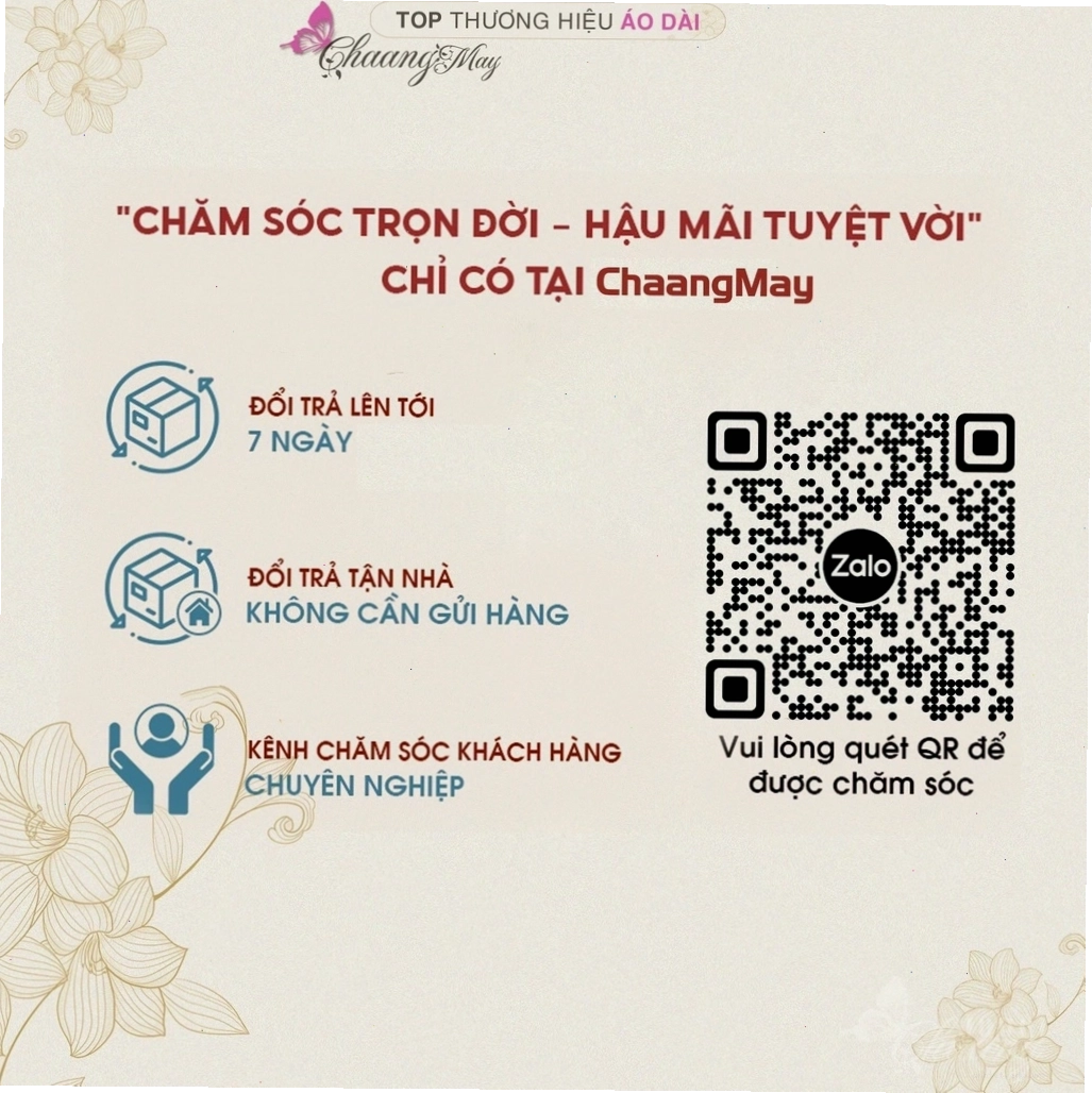 Áo dài nhung cổ yếm tay phồng cách tân