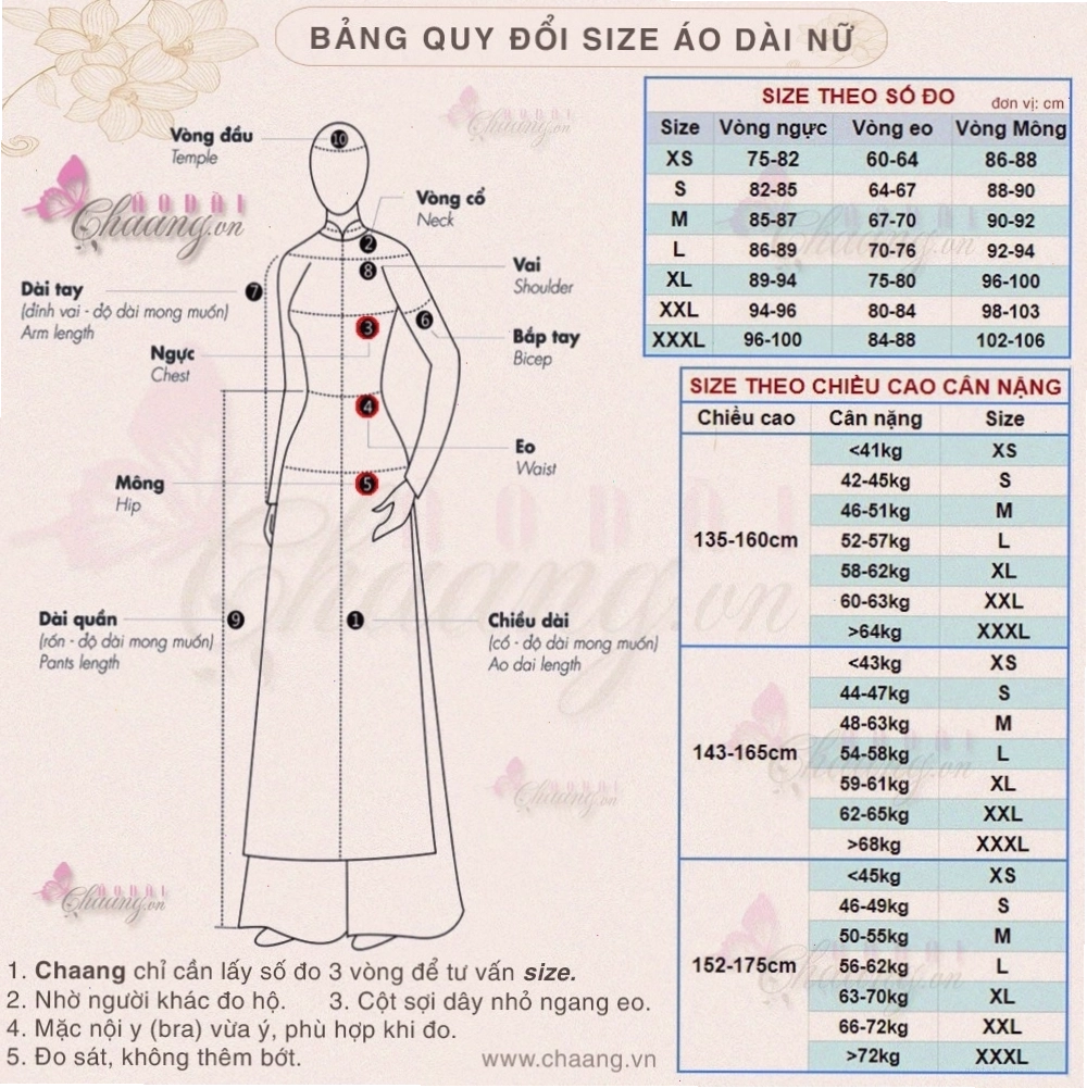 Áo dài trắng học sinh cổ tròn, tay lỡ, điểm nhấn là họa tiết thêu nhỏ