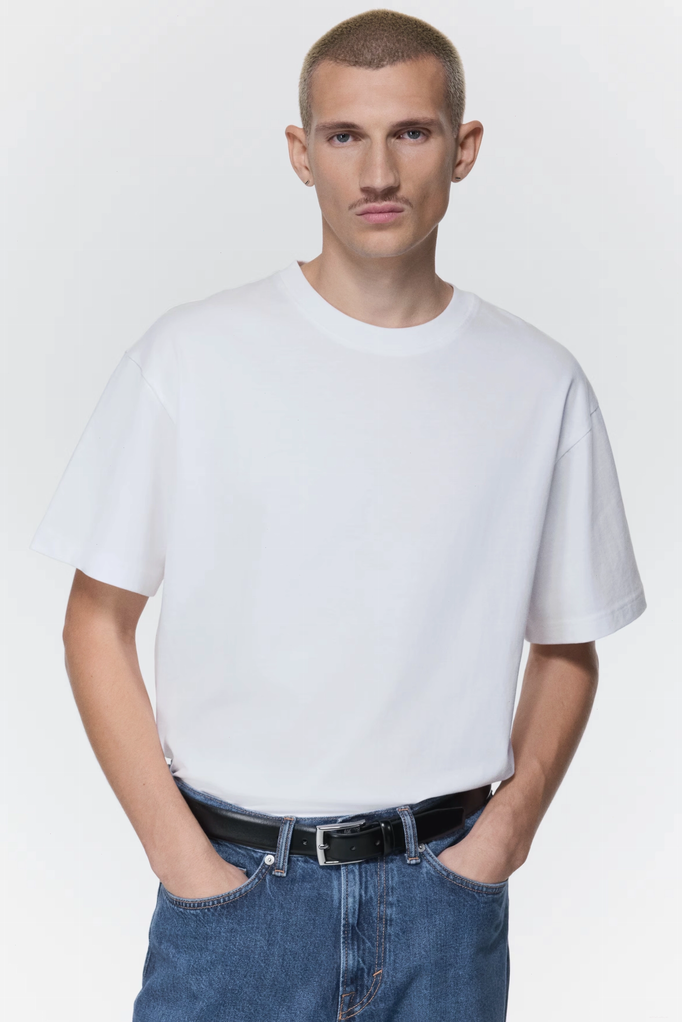 Áo thun Relaxed Fit-Màu trắng