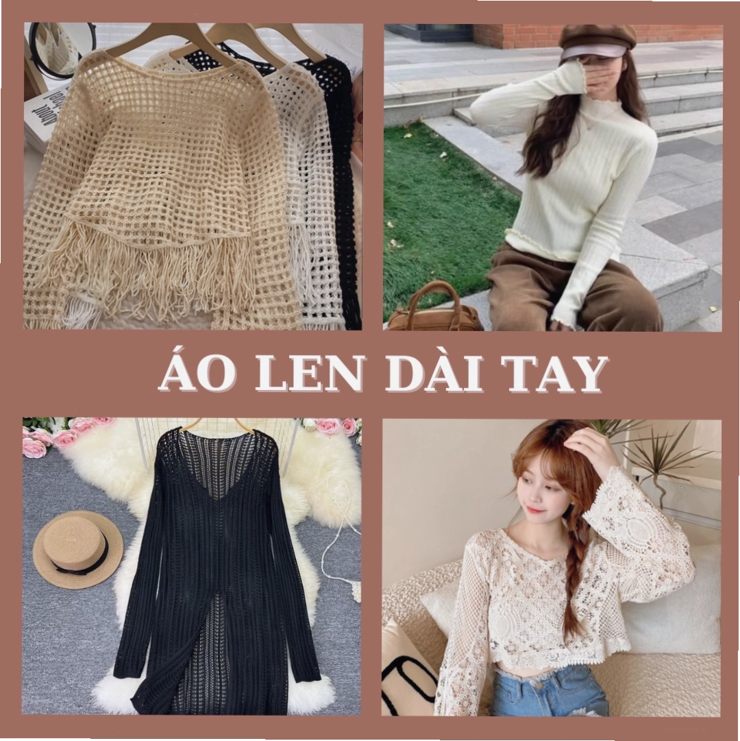 Các kiểu áo len dài tay thời trang