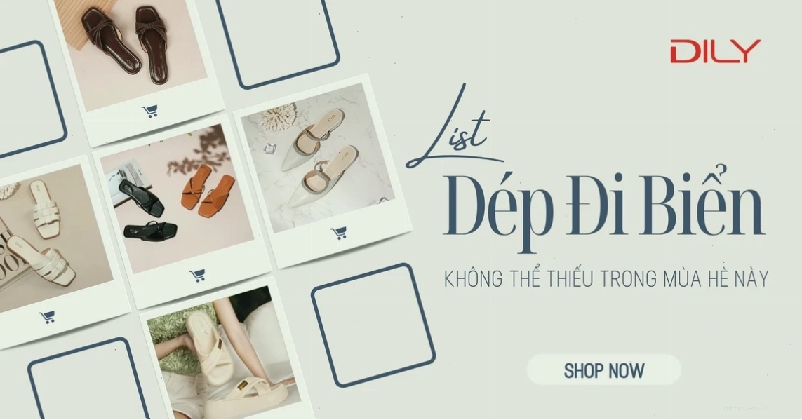 Cặp đôi vui vẻ mang dép đôi đi biển màu trắng, tạo dáng nắm tay nhau trên bãi cát