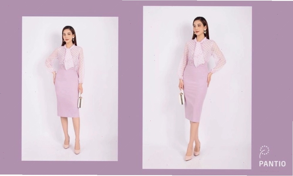 Chân váy dài nữ công sở, dáng bút chì, màu xám tro, chất liệu co giãn tốt, tôn dáng hiệu quả