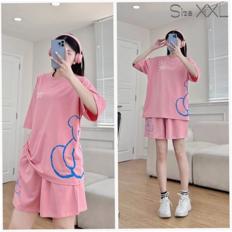Chi tiết đường may và chất liệu vải của đồ bộ thun nữ
