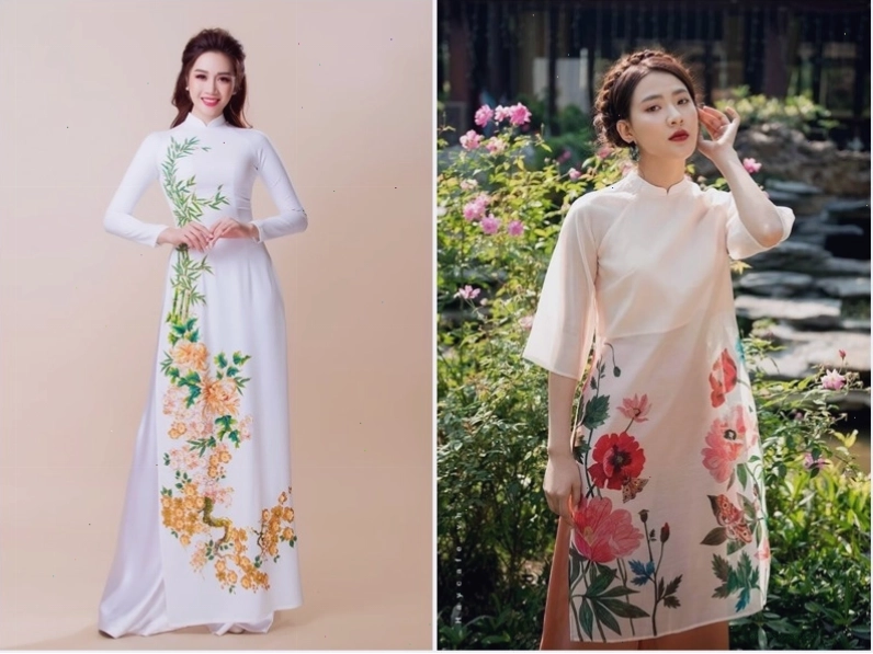 Cô gái diện áo dài trắng khoe vẻ đẹp dịu dàng