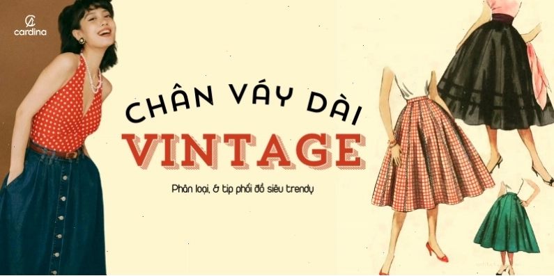 Cô gái diện váy dài vintage họa tiết hoa nhí màu xanh pastel, dáng chữ A, cổ tròn, tay lỡ, phối cùng giày sneaker trắng và túi cói