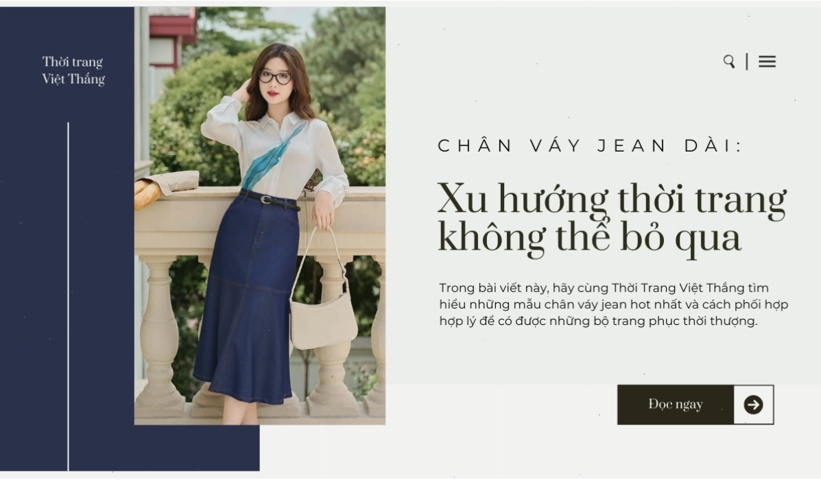 Cô gái phối chân váy jean dài với áo phông