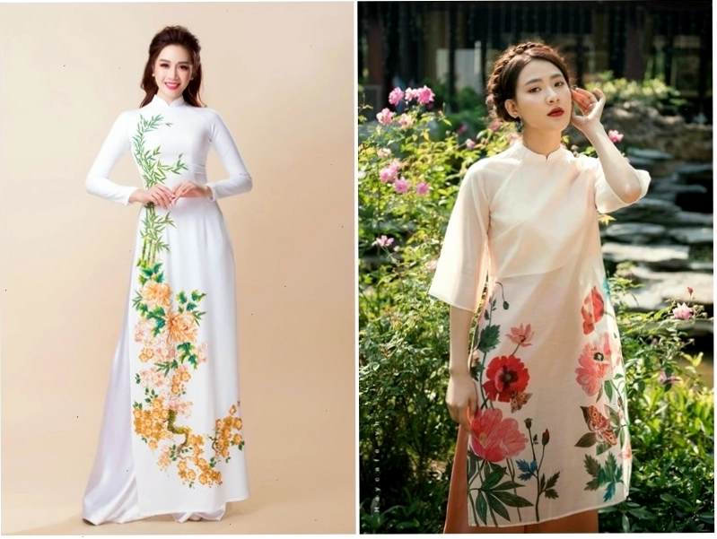 Cô gái trẻ tự tin diện áo dài trắng với nụ cười rạng rỡ