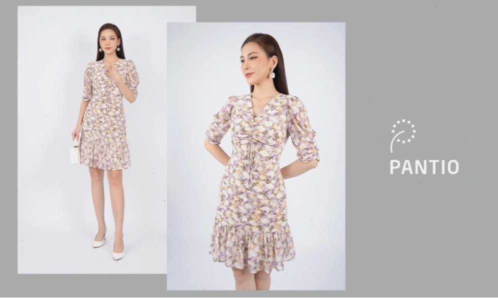 Đầm công sở chất liệu lụa mềm mại, sang trọng và cao cấp