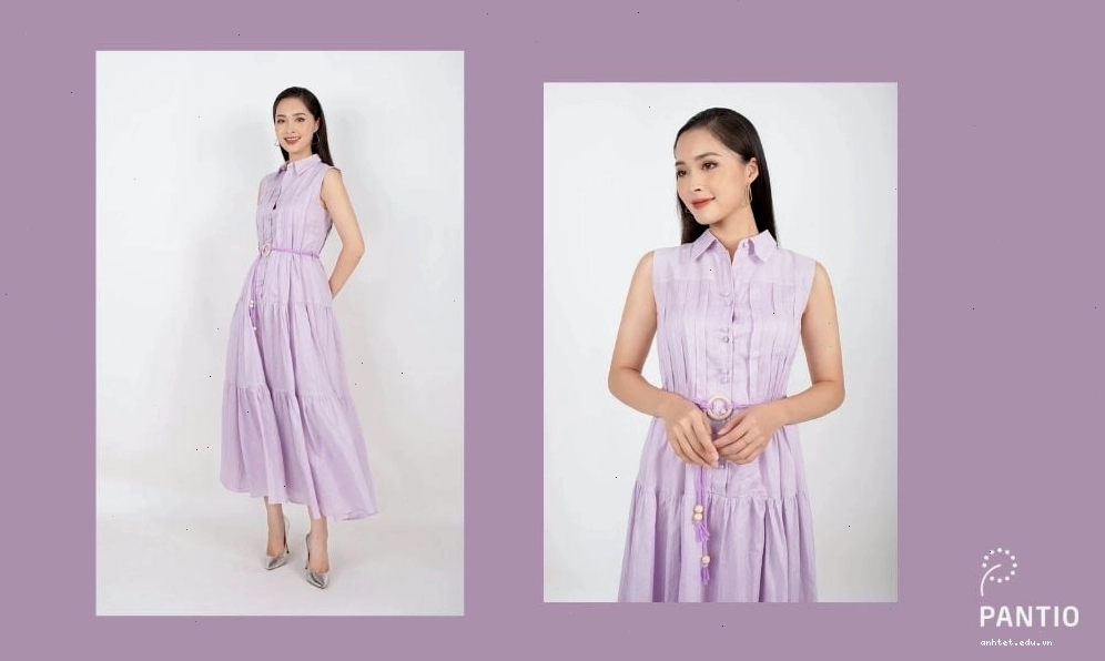 Đầm dạ hội dáng suông màu xanh pastel thanh lịch