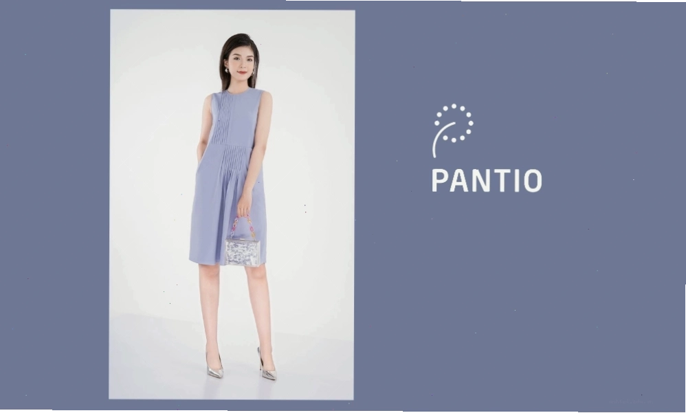 Đầm suông form rộng màu be chất liệu linen thoáng mát