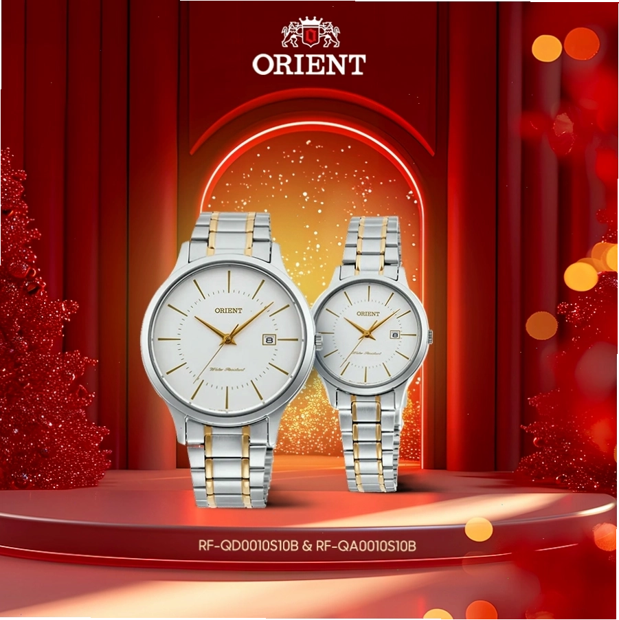 Đồng hồ đôi Orient phong cách cổ điển, lịch lãm