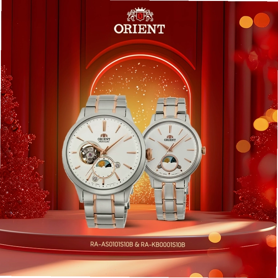 Đồng hồ đôi Orient thiết kế tinh tế, sang trọng
