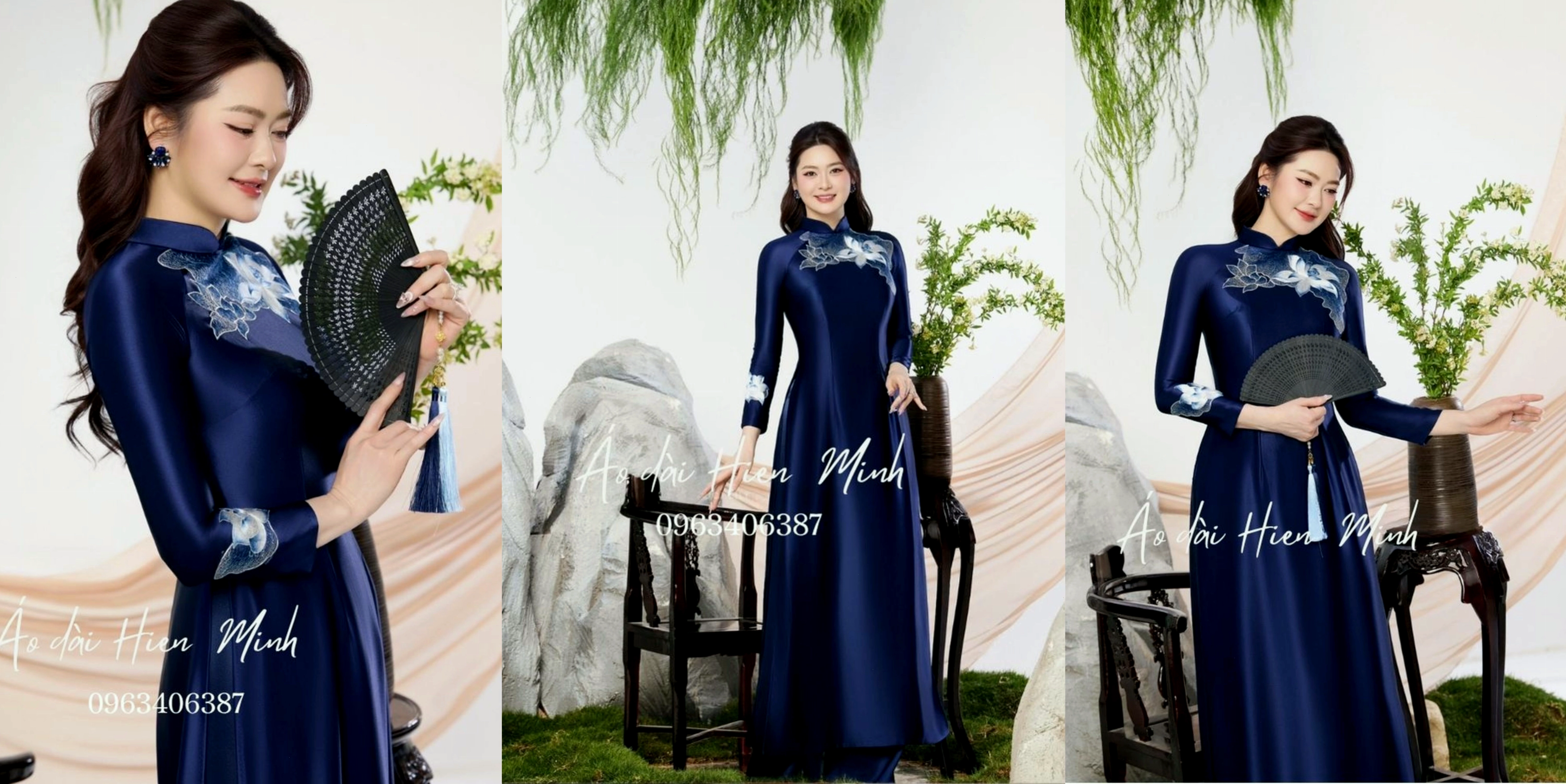 Mẫu áo dài lụa màu hồng pastel thanh lịch cho mẹ cô dâu