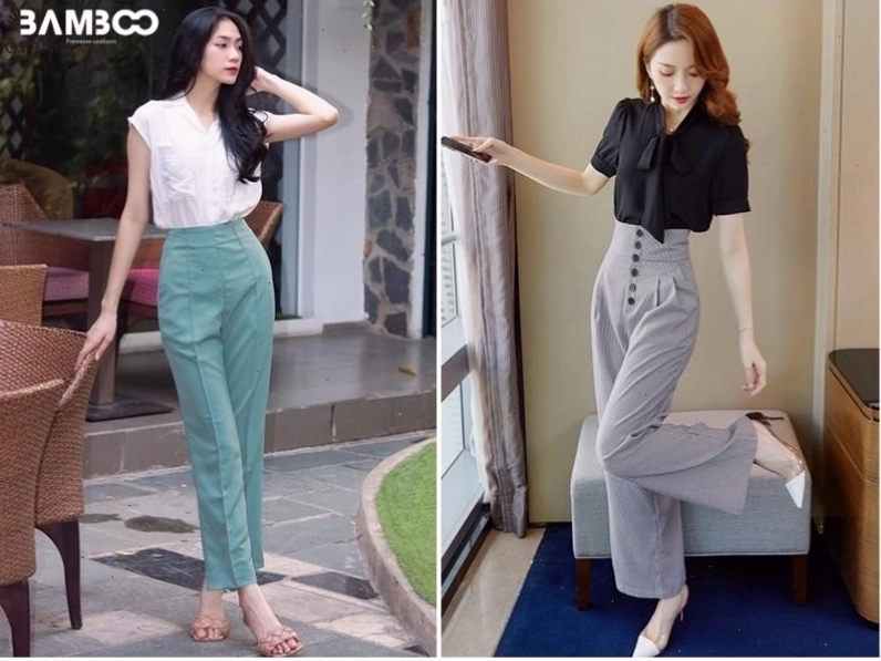 Nhiều set đồ phối khác nhau từ quần tây nữ công sở