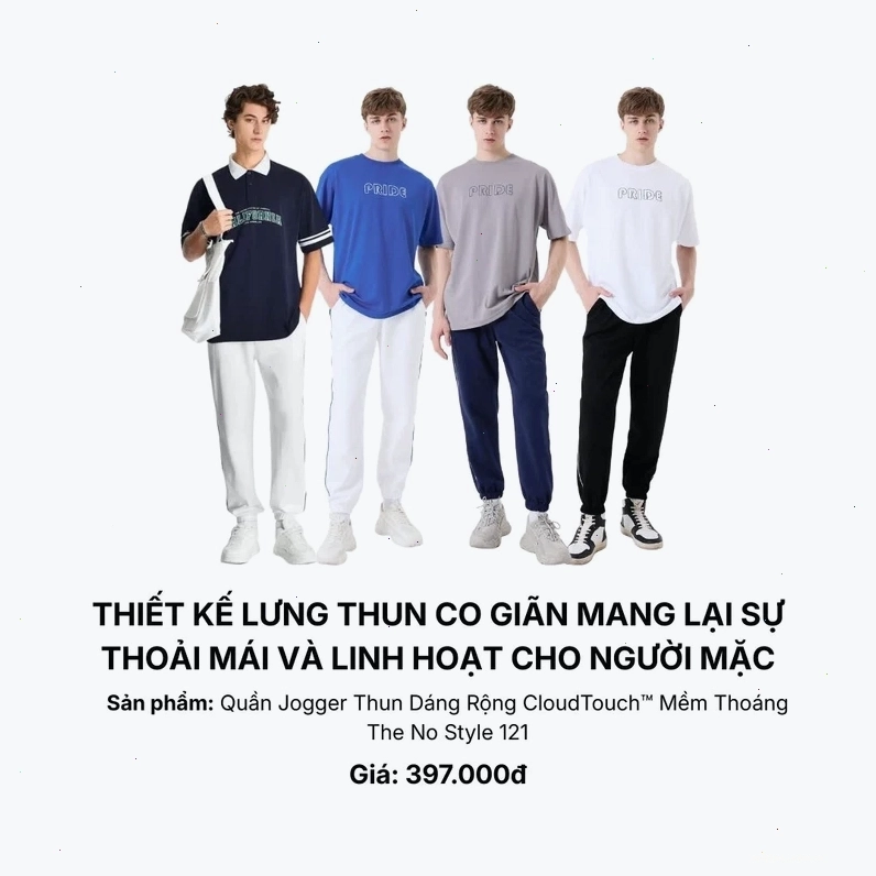 Nữ giới mặc quần jogger thể thao dáng rộng màu xám phối áo croptop và giày thể thao