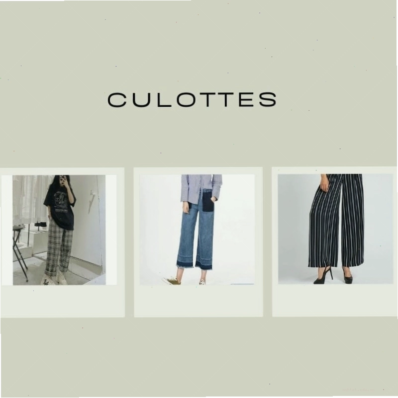 Quần culottes nữ màu đen không nhăn, dáng rộng rãi