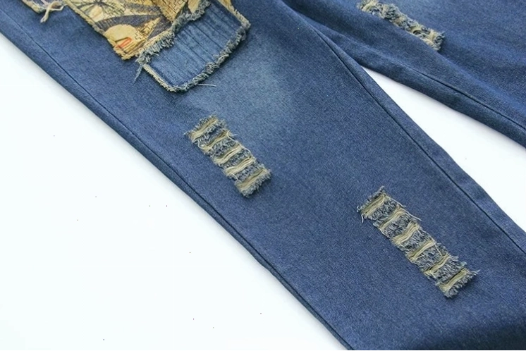 Quần jean rách nữ dáng baggy
