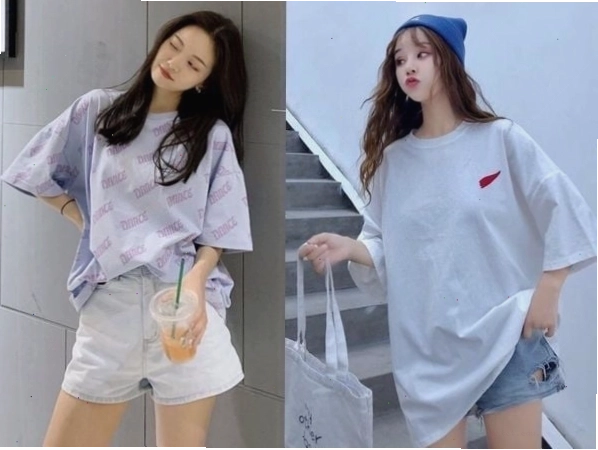 Set đồ nữ Hàn Quốc với quần short cạp cao và áo kiểu