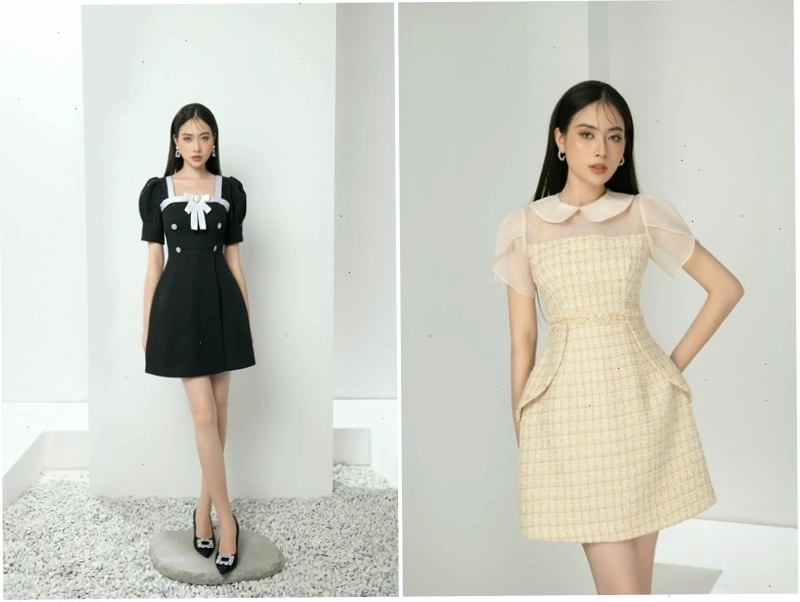 Váy dáng ngắn phong cách trẻ trung