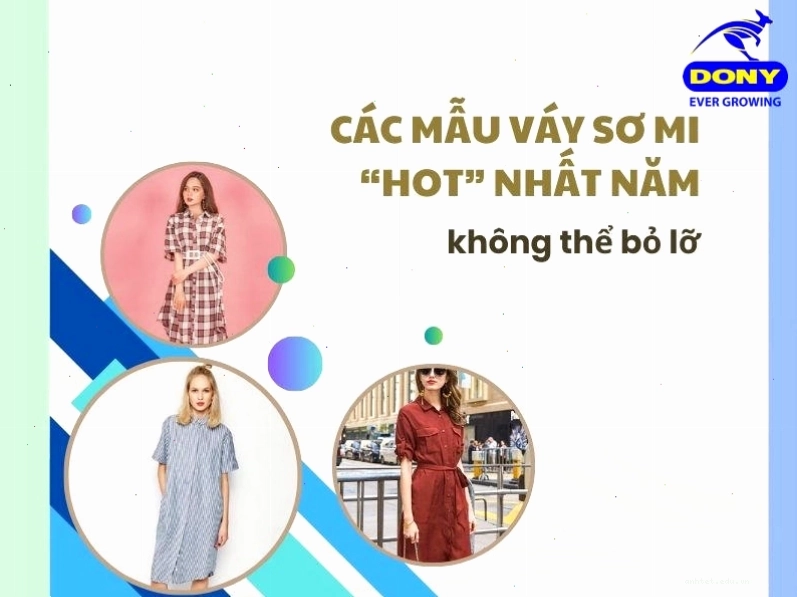 Váy sơ mi trắng dáng dài, tay phồng nhẹ, cài cúc giữa