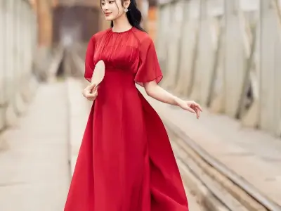 Top 50+ mẫu ảnh áo dài tay phồng cực xinh cho nàng dạo phố